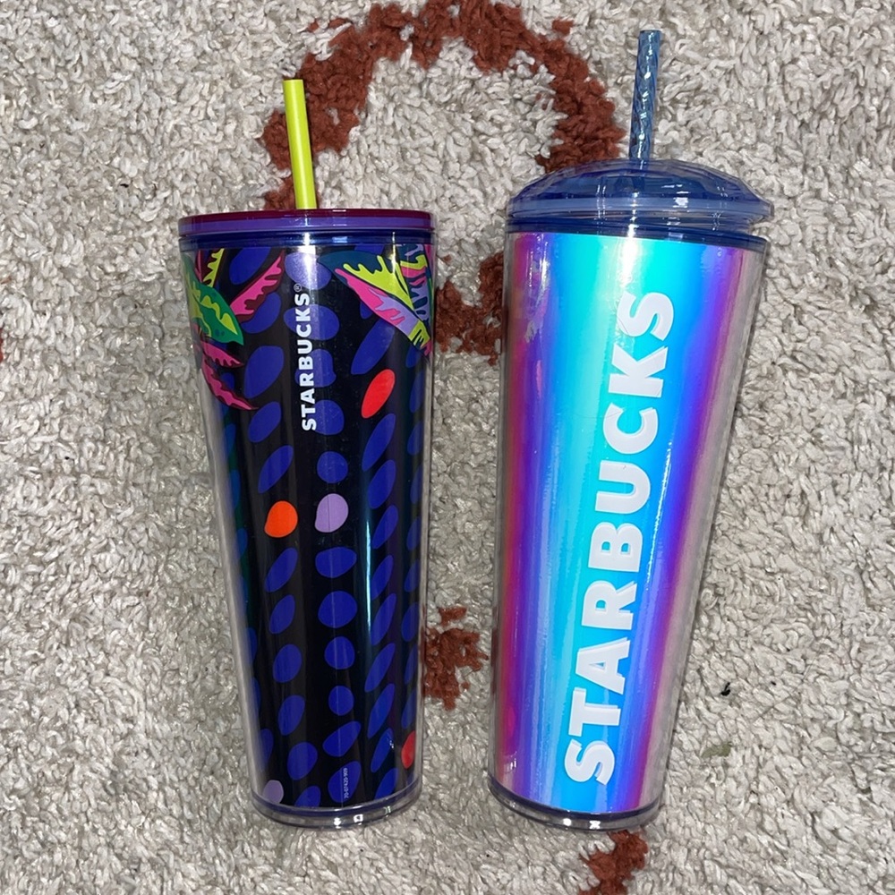 NWT- Starbucks- 2 for 1- 24oz- Cold Cup w/Straw